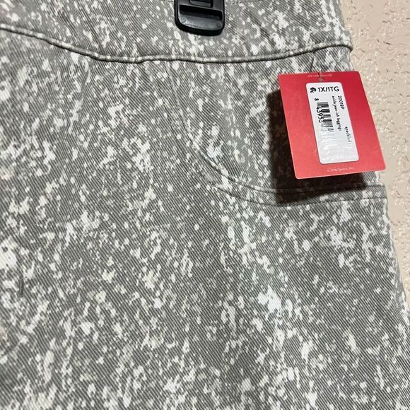 Spanx 1XL high waist ankle Jean ish leggings speckled gray pull on pants - Picture 6 of 7